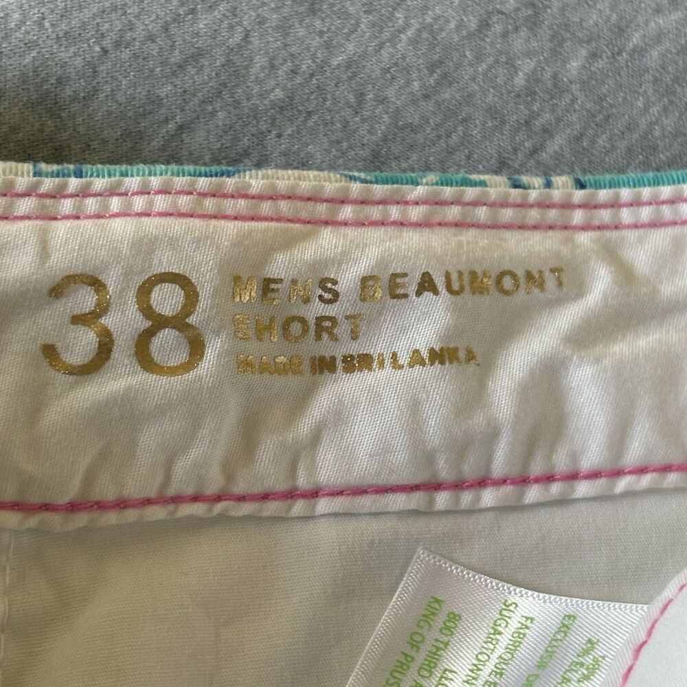 Lilly Pulitzer Mens Beaumont Shorts 38 Coastal Novelty Print Flamingo Beach - Picture 6 of 15